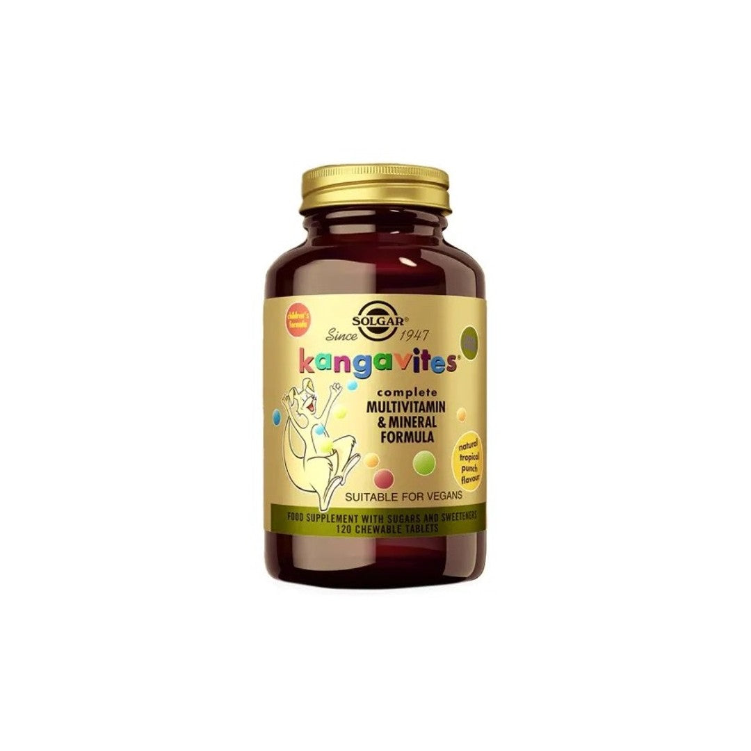 Kangavites Tropical Punch Multivitamin- und Mineralienformel für Kinder (3+) 60 Kautabletten Solgar